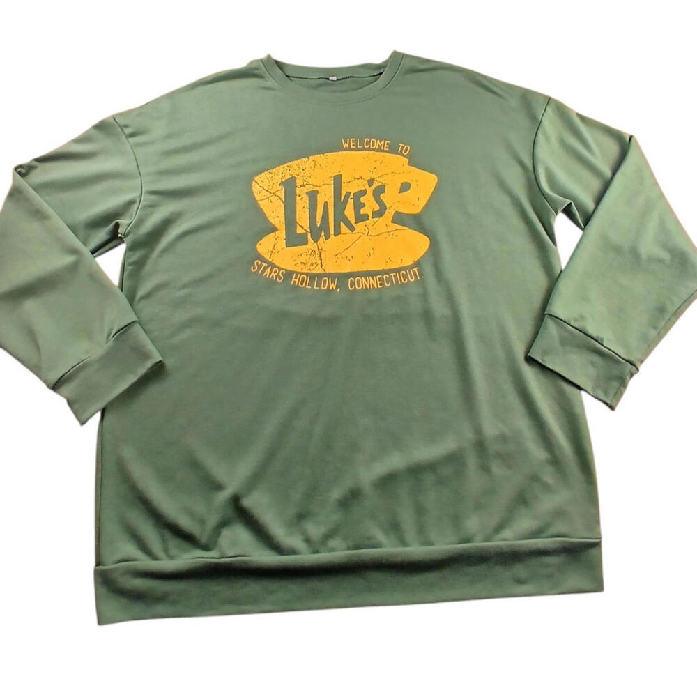 Chandail Luke's Stars Hollow Gilmore Girls Femme Large/ Green Sweatshirt L